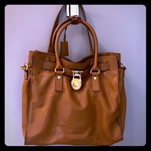Michael Kors Large Hamilton Satchel - Brown